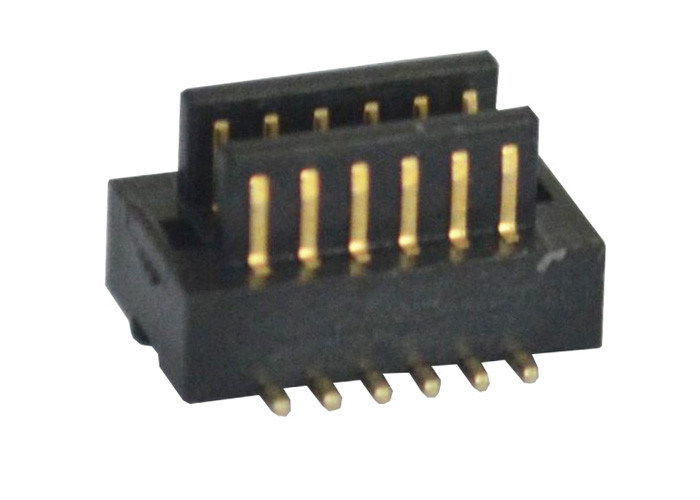 Black Surface Mount Board To Board Connector 0.8mm Pitch Male SMT Type