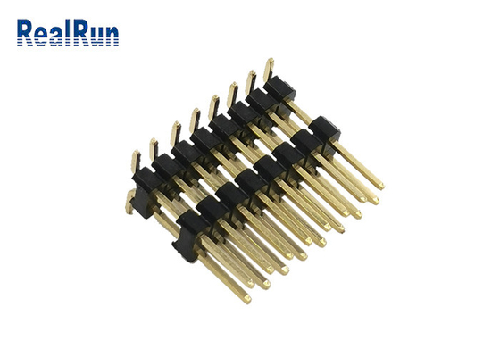Low Current Pin Header Connector 2.54mm 16 Pos Dual Row Vertical Type Gold SMD 3A