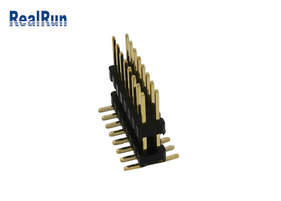 Low Current Pin Header Connector 2.54mm 16 Pos Dual Row Vertical Type Gold SMD 3A