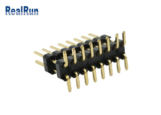 Low Current Pin Header Connector 2.54mm 16 Pos Dual Row Vertical Type Gold SMD 3A