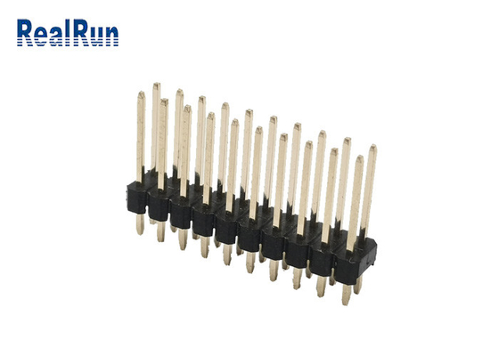 ODM OEM 2.54 Mm Header Connector PA6T 2 Row Straight Pin Male