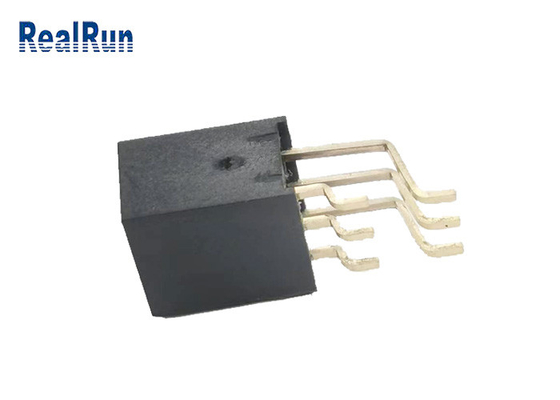 Stamped Terminal 2x3p Total 6 Pin Female Socket Header SMT Brass Gold Plated PA6T