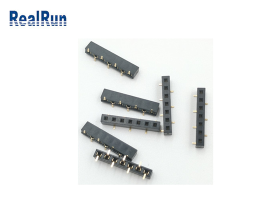 2.54mm Single Row PCB Connector Gold Plating 7 Pin Surface Mounting SMD Header Connector