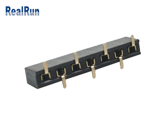 2.54mm Single Row PCB Connector Gold Plating 7 Pin Surface Mounting SMD Header Connector