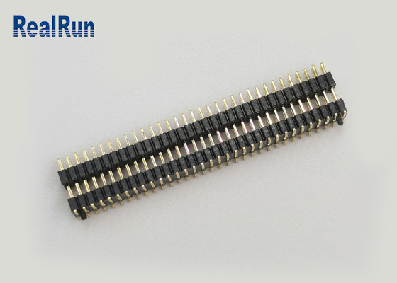 PA6T Gold Flash 1.0mm Pin Header Connector SMT Male 2X33p With Post Dual Layer Plastic