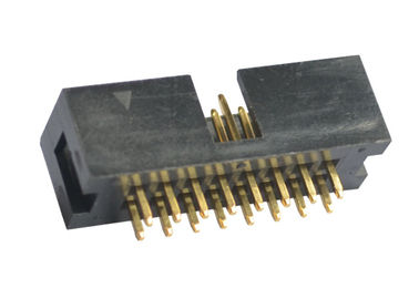 Box 2.54 mm Header Connector 180 Degree DIP Through Hole Board To Wire