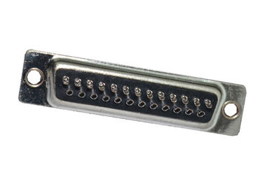 25 Pin Black DB D SUB Connector Solder Female Straight Type DP Socket