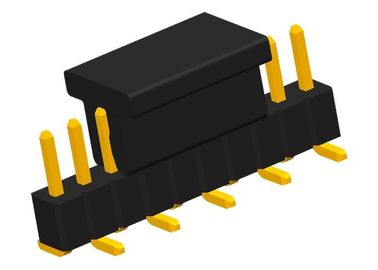 0.75A SMT Pin Header 10P PCB Single Row CAP PA6T Right Angle Connector