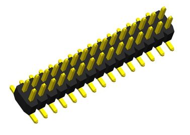 2 Row Pin Header Connector Single Plastics SMT Type Pcb Pin Connector 1.0mm