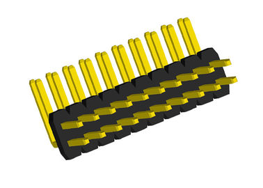 Double Row 1.27 Mm Pin Header Connector Right Angle Type 20 Pin Header 2x10
