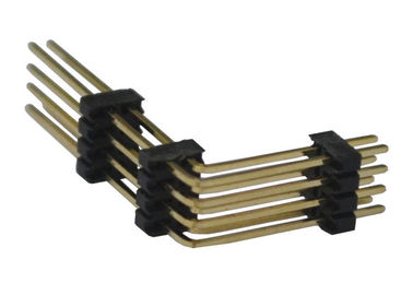 Black 8 Pin Header Connector 1.27mm Two Row Right Angle Type Three Plastic