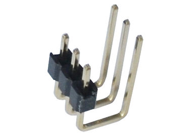 2.0mm 3 Pin Single Row Pin Header 90 Degree U Type Connector Side Plastic