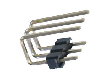 2.0mm 3 Pin Single Row Pin Header 90 Degree U Type Connector Side Plastic