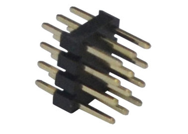 3x4 12 Pin Header Connector Three Row Black 180 Degree DIP Type For PCB