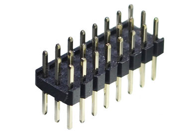 3x4 12 Pin Header Connector Three Row Black 180 Degree DIP Type For PCB