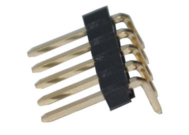 5 Pin Header Connector 2.54mm Single Row Black Right Angle Pcb Header