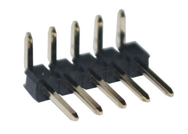 5 Pin Header Connector 2.54mm Single Row Black Right Angle Pcb Header