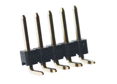 5 Pin Header Connector 2.54mm Single Row Black Right Angle Pcb Header