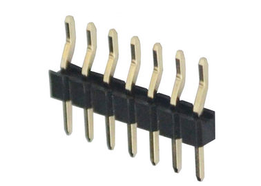 Square Single Row 7 Pin Header Black 2.54 Pitch Connector Horizontal Type