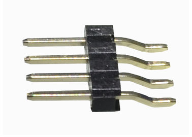Square Single Row 7 Pin Header Black 2.54 Pitch Connector Horizontal Type