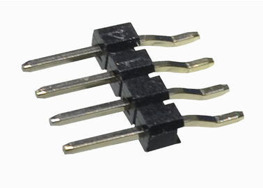 Square Single Row 7 Pin Header Black 2.54 Pitch Connector Horizontal Type