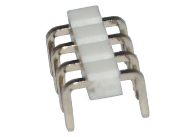 White 4 Pin Header Connector Pitch 2.54mm Single Row 90 Degree U Type