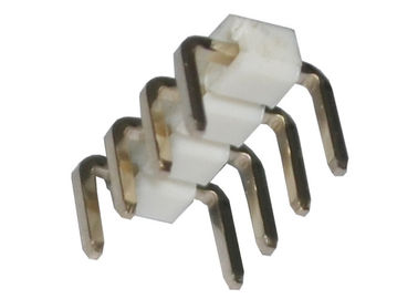 White 4 Pin Header Connector Pitch 2.54mm Single Row 90 Degree U Type