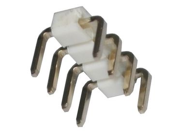 White 4 Pin Header Connector Pitch 2.54mm Single Row 90 Degree U Type