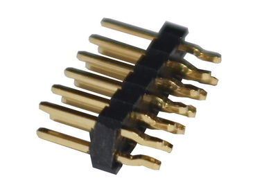 500VAC Brass PA6T DIP Pin Header Connector 2.54mm Pitch 12P ISO9001