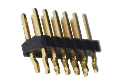 500VAC Brass PA6T DIP Pin Header Connector 2.54mm Pitch 12P ISO9001