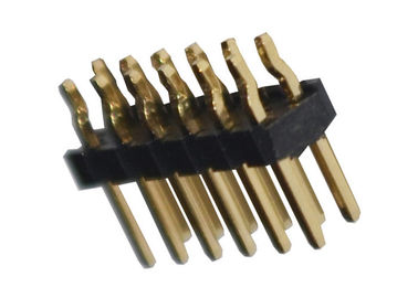 500VAC Brass PA6T DIP Pin Header Connector 2.54mm Pitch 12P ISO9001