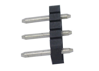 Straight Single Row Pin Header 180 Degree Type Black 3.96 Mm Pitch Connector