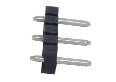 Straight Single Row Pin Header 180 Degree Type Black 3.96 Mm Pitch Connector