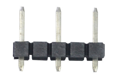 Straight Single Row Pin Header 180 Degree Type Black 3.96 Mm Pitch Connector