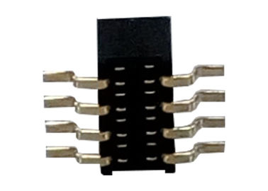 8 Pin Female Header Connector 1.27mm X 3.4mm Single Row SMT Type Black