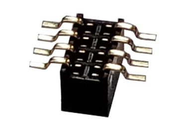 8 Pin Female Header Connector 1.27mm X 3.4mm Single Row SMT Type Black