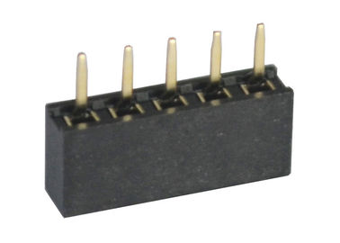 2mm Pitch Female Header Connector Single Row 5 Pin Black Straight Type