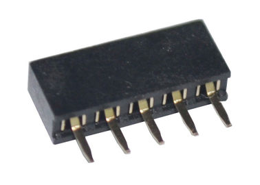 2mm Pitch Female Header Connector Single Row 5 Pin Black Straight Type