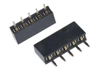 2mm Pitch Female Header Connector Single Row 5 Pin Black Straight Type