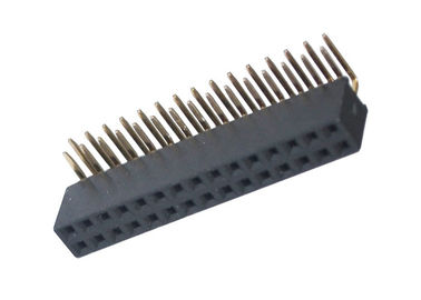 Right Angle Female Header Connector 30 Pin Fire Resistance For Electronics