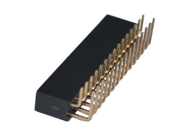 Right Angle Female Header Connector 30 Pin Fire Resistance For Electronics