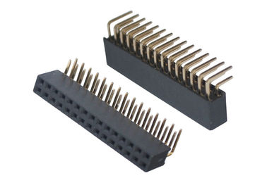 Right Angle Female Header Connector 30 Pin Fire Resistance For Electronics