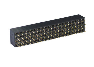 2.0mm Female Straight Pin Header Connector Four Row 180 Degree Copper Alloy