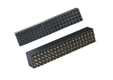 2.0mm Female Straight Pin Header Connector Four Row 180 Degree Copper Alloy