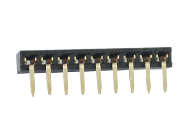 90 Degree SMT Female Header Connector Single Row Black 2.0mm Through Hole