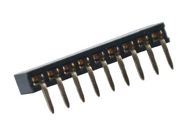 90 Degree SMT Female Header Connector Single Row Black 2.0mm Through Hole