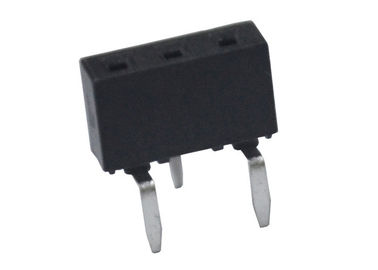 Black Single Row Header Connector 2.54 Female Header SMT Type Fireproof