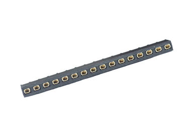 16 Pin Round Female Pin Header 2.54mm Pitch Single Row Straight Type Black