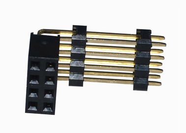 2.54mm Right Angle Female Header Dual Row Pin Connector Three Plastic