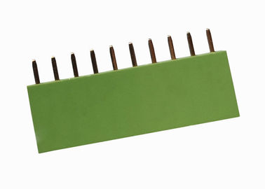 Straight Double Row Header Connector Green 2.54 Mm Female Header 10 Pin